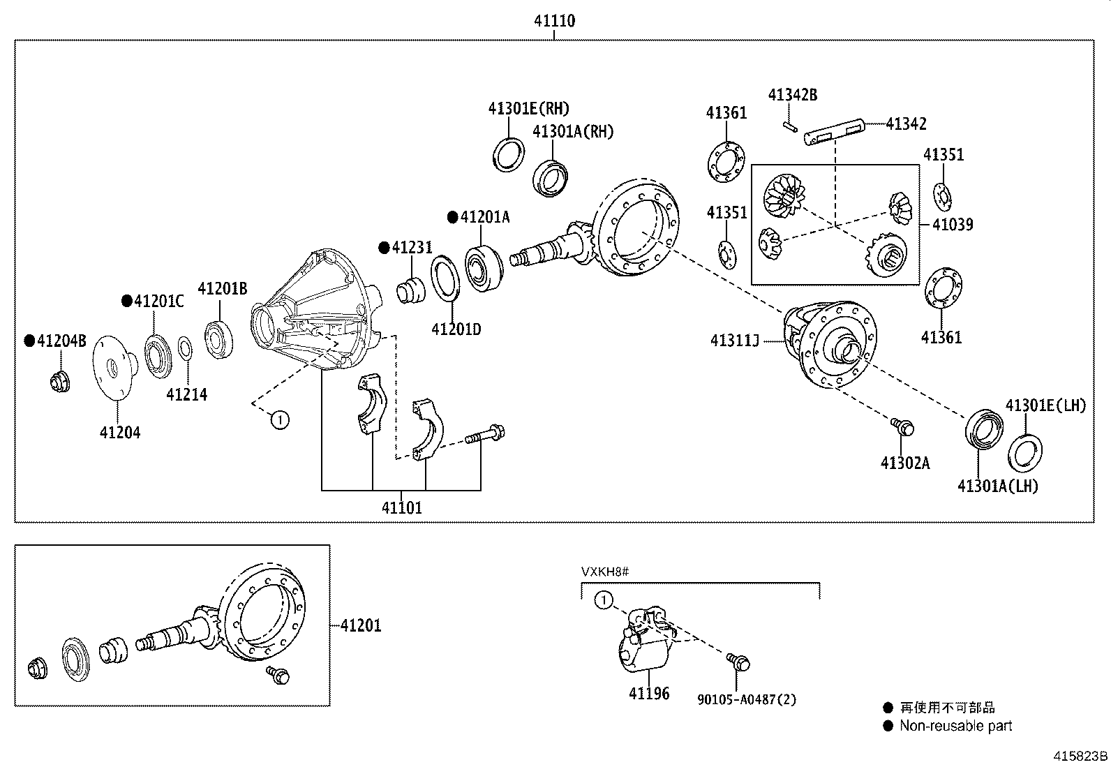Exploded illustration 415823B