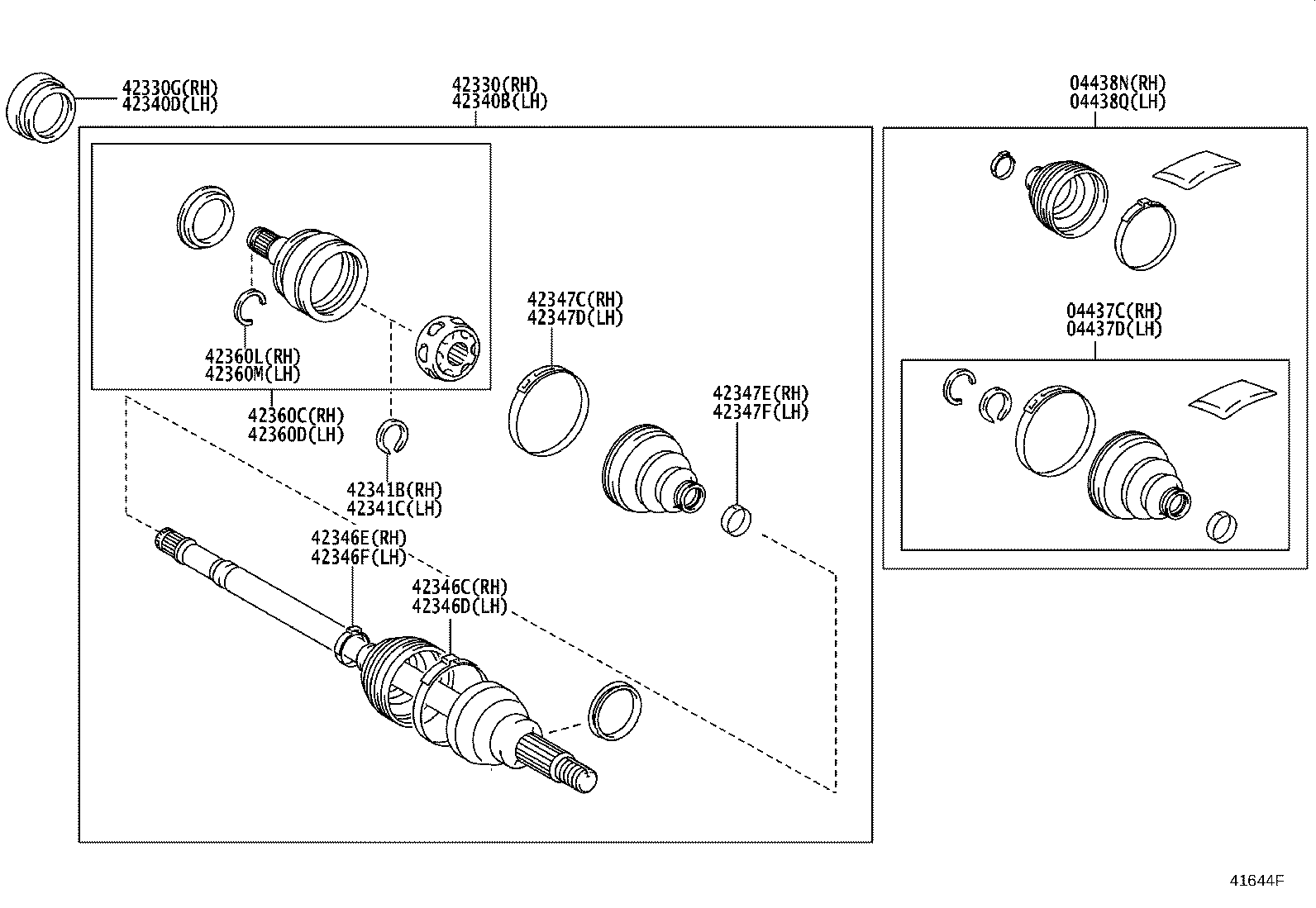 Exploded illustration 41644F