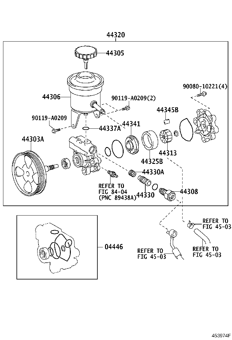 Exploded illustration 453974F