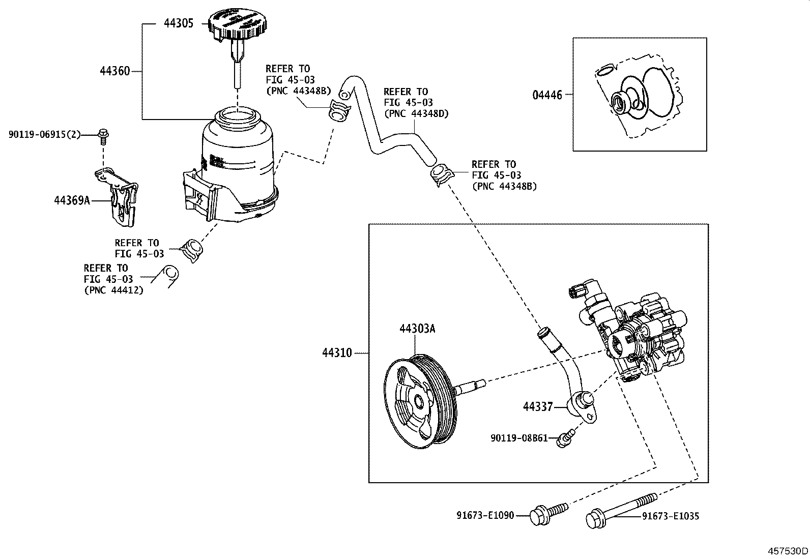 Exploded illustration 457530D