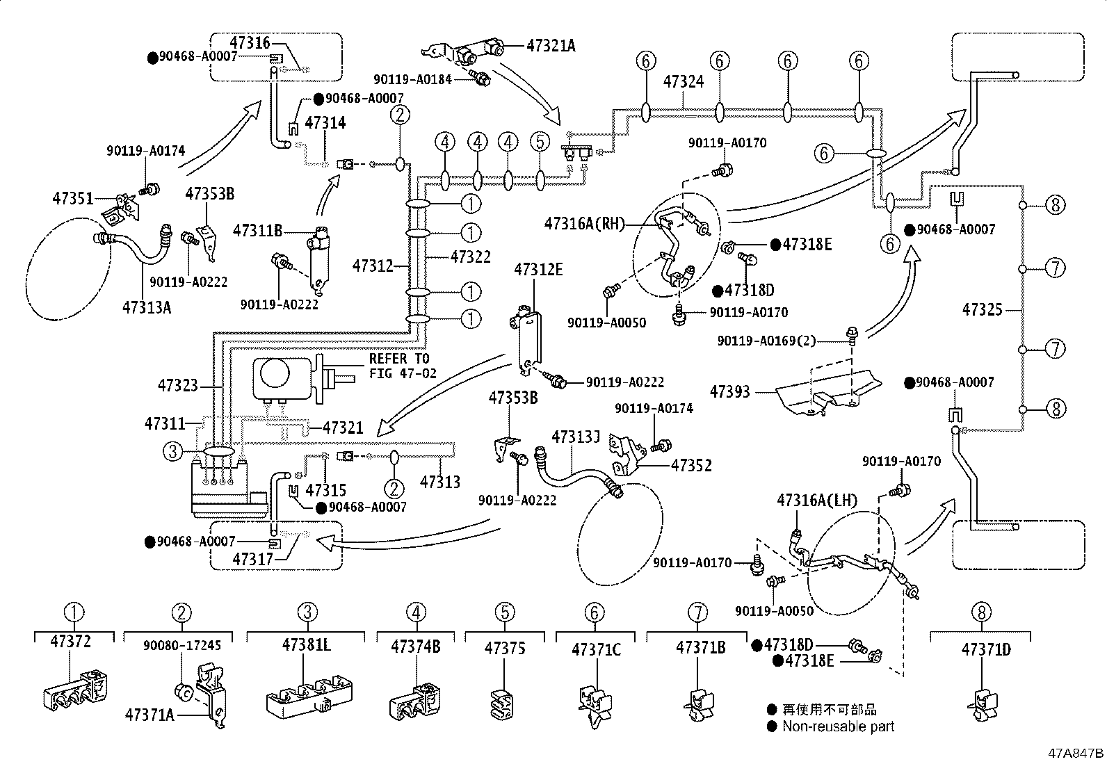 Exploded illustration 47A847B