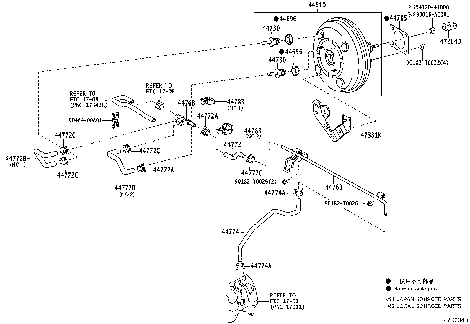 Exploded illustration 47D204B