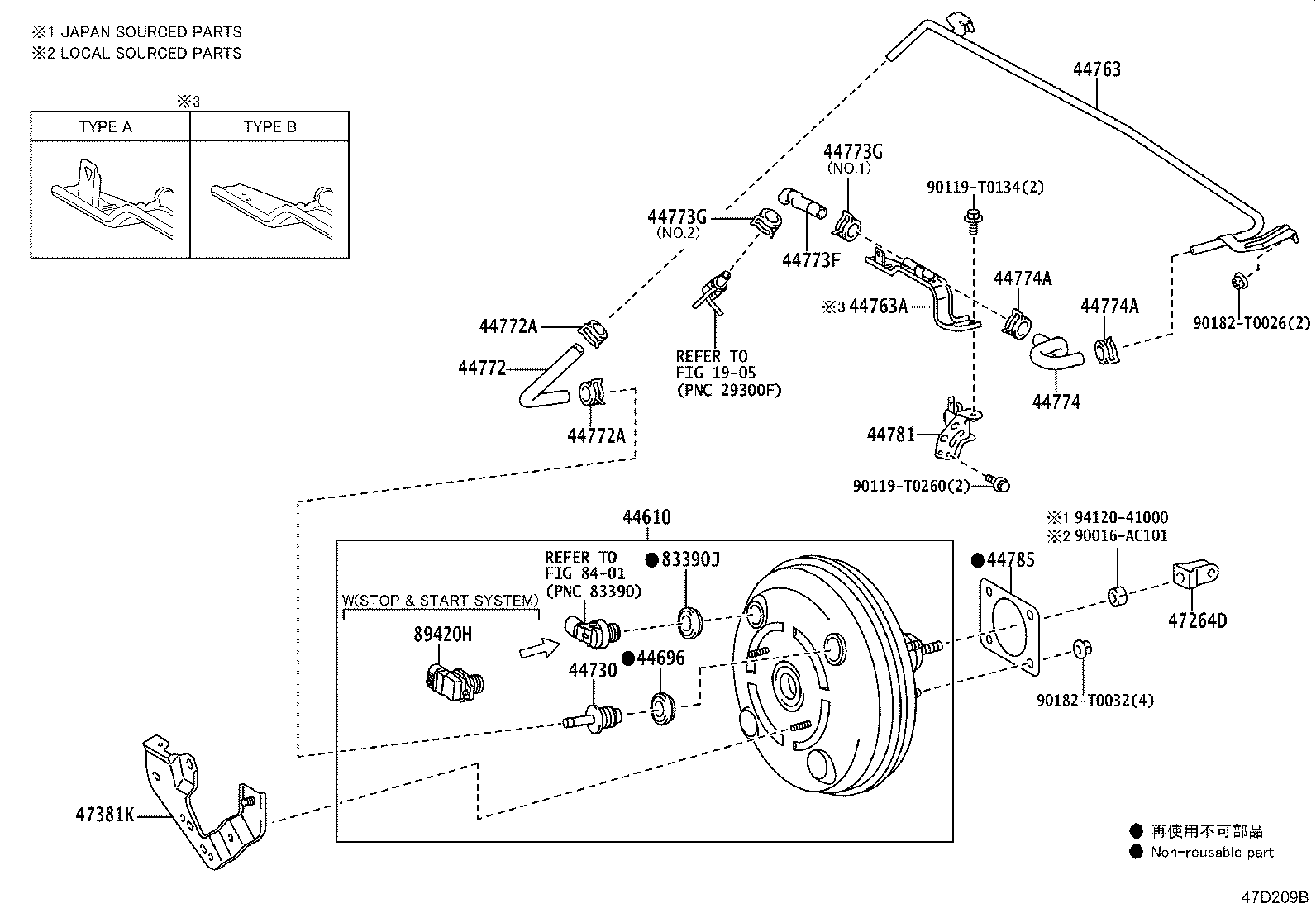 Exploded illustration 47D209B
