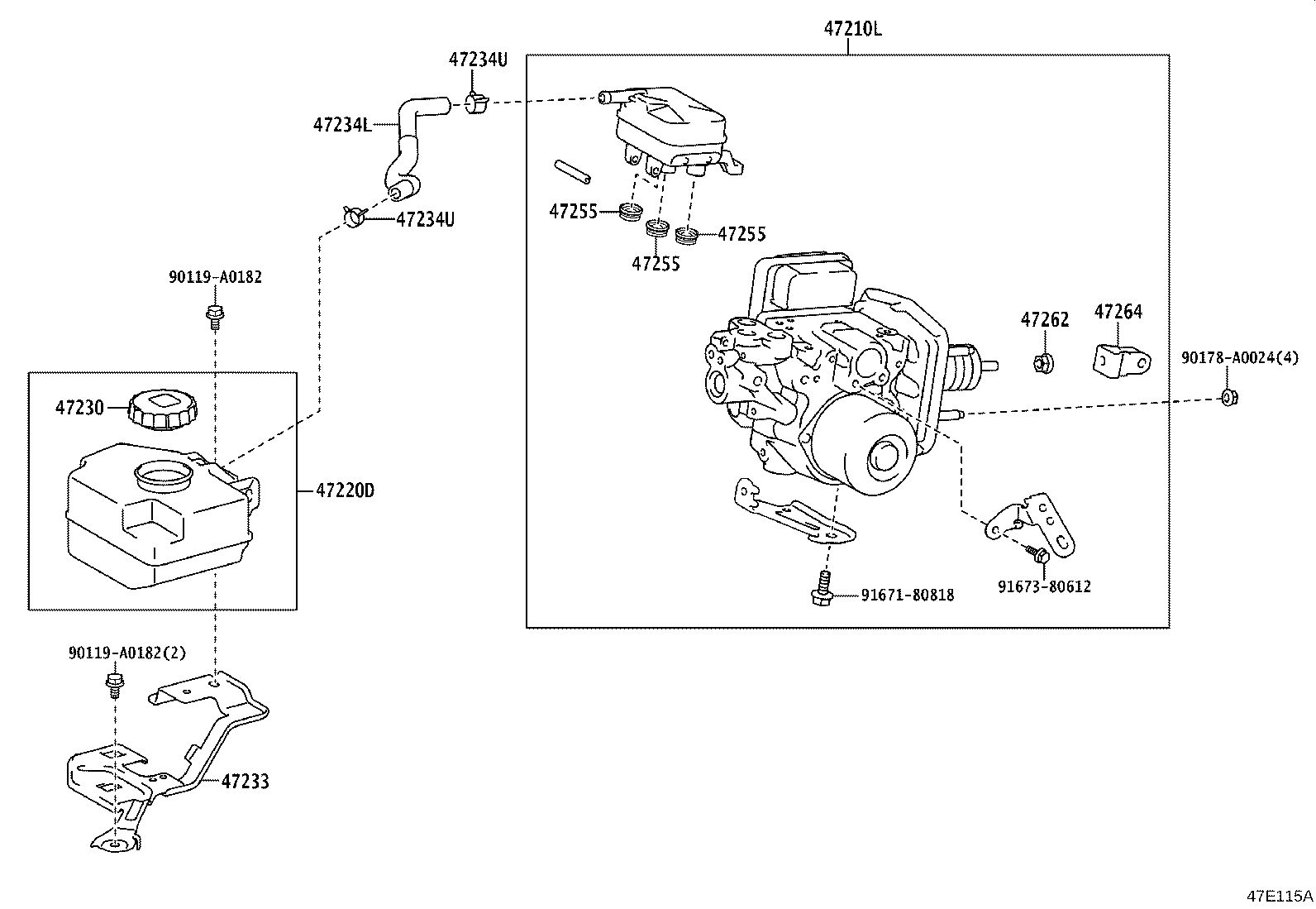 Exploded illustration 47E115A