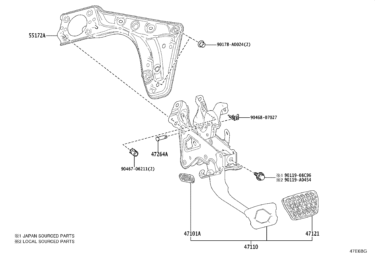 Exploded illustration 47E6BG
