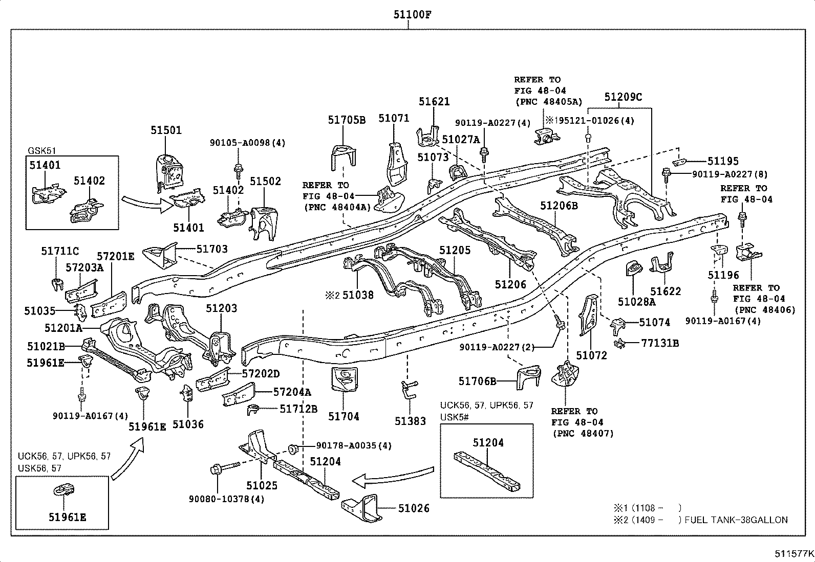 Exploded illustration 511577K