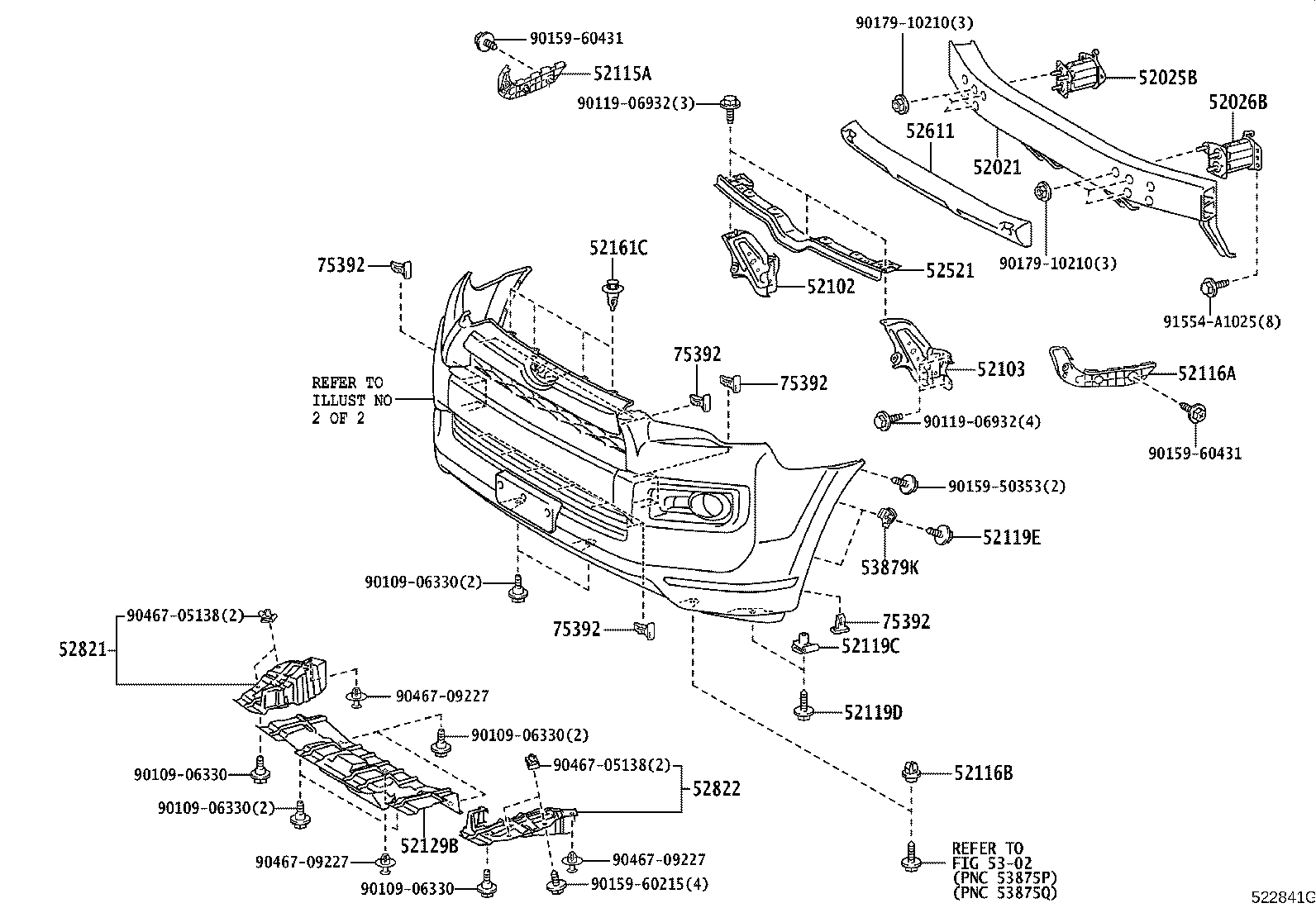 Exploded illustration 522841G