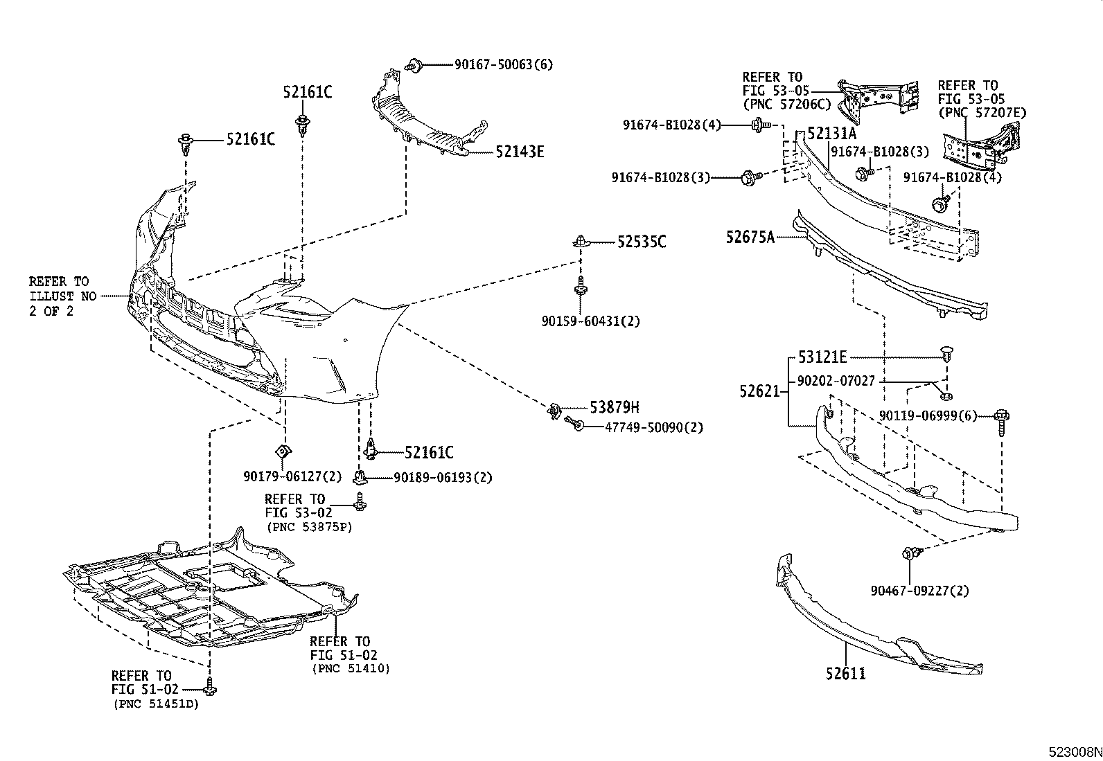 Exploded illustration 523008N