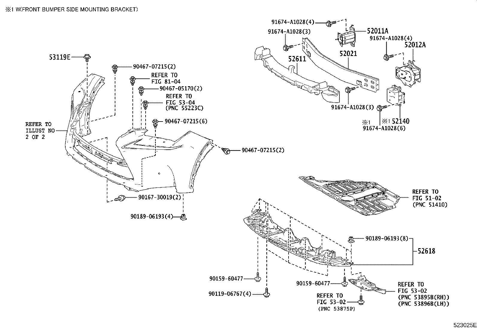 Exploded illustration 523025E