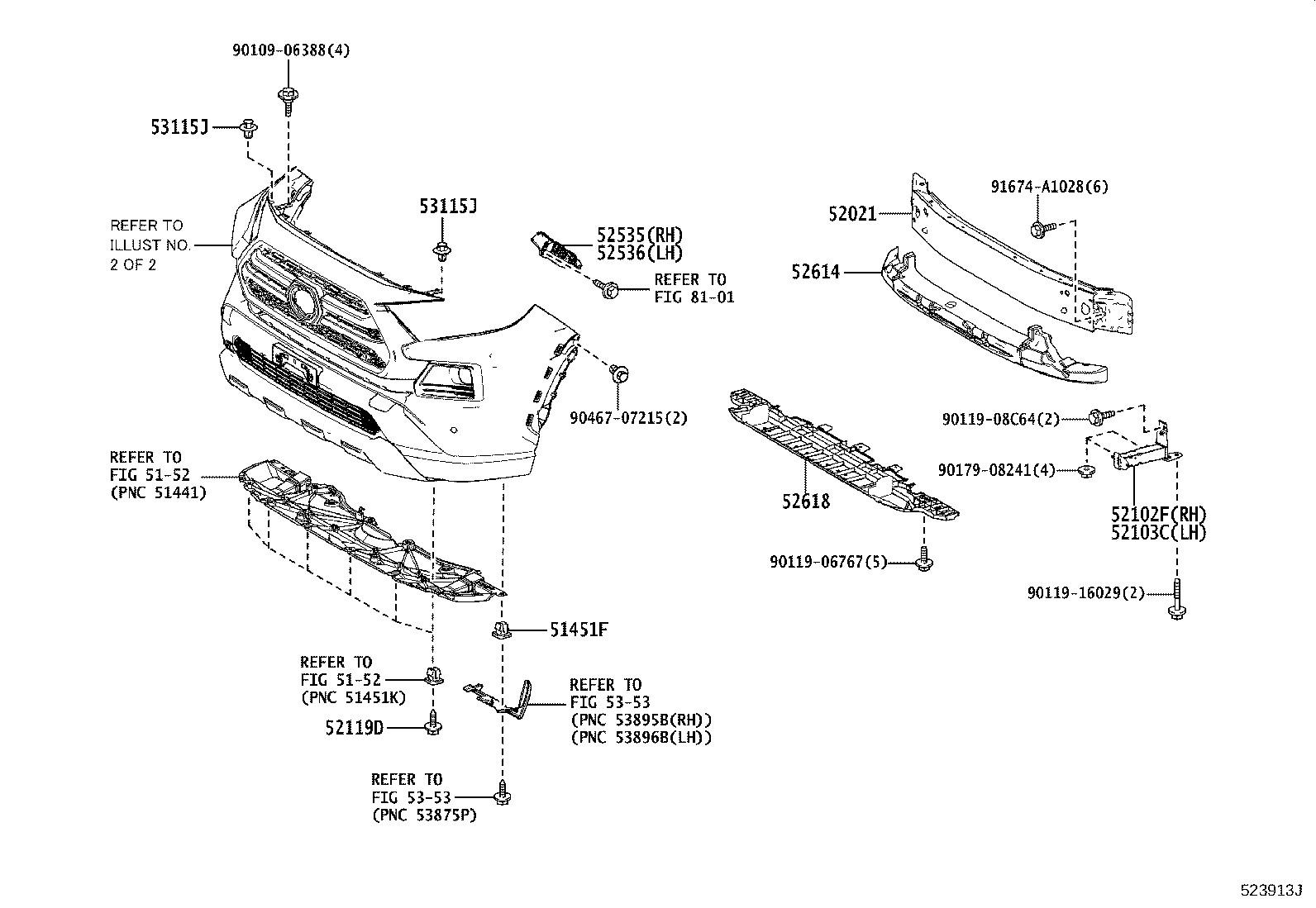 Exploded illustration 523913J