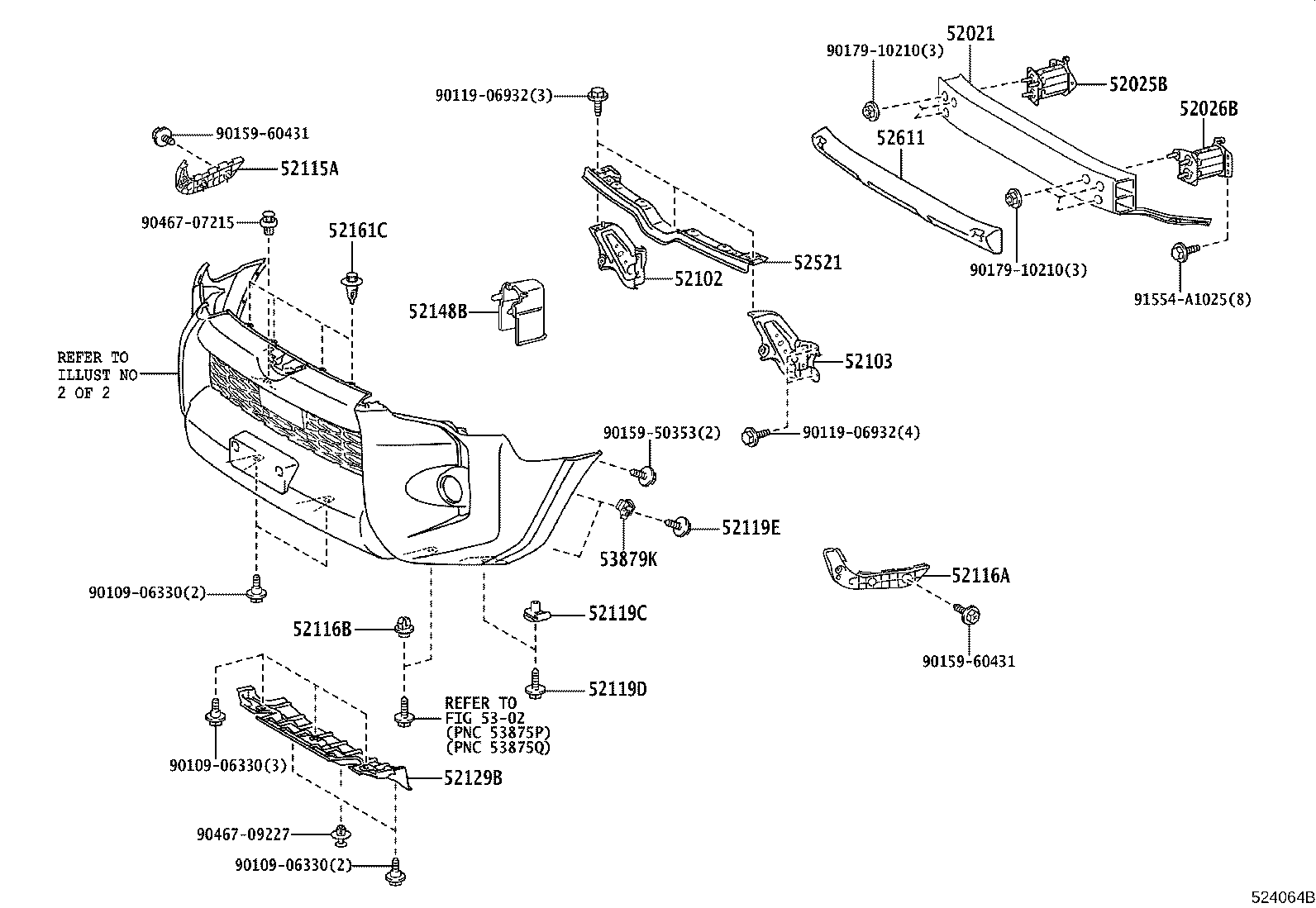 Exploded illustration 524064B