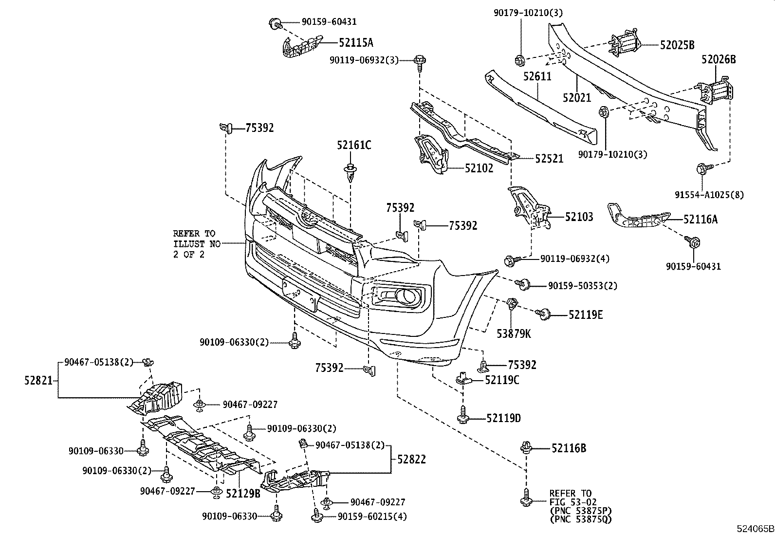 Exploded illustration 524065B