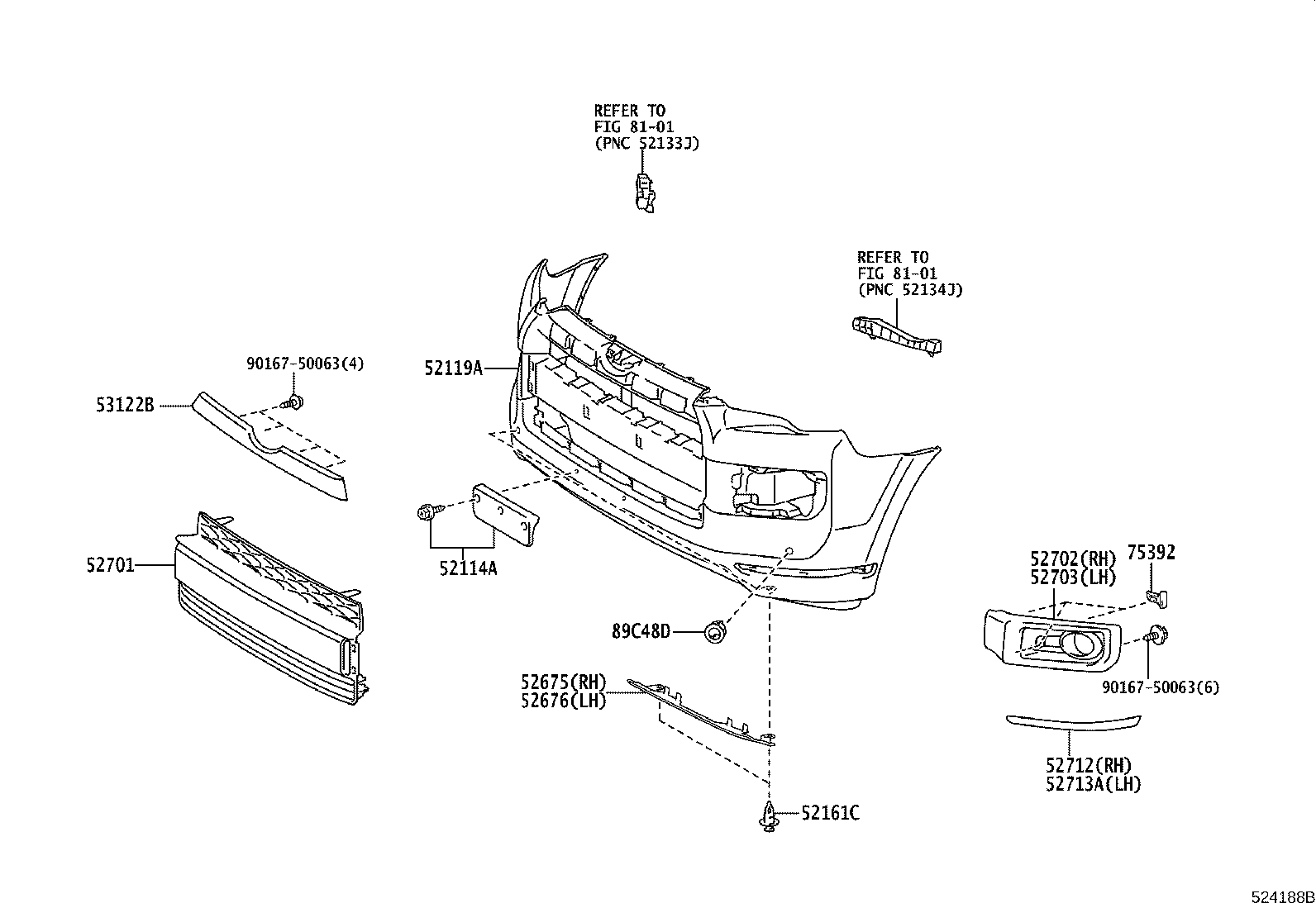 Exploded illustration 524188B