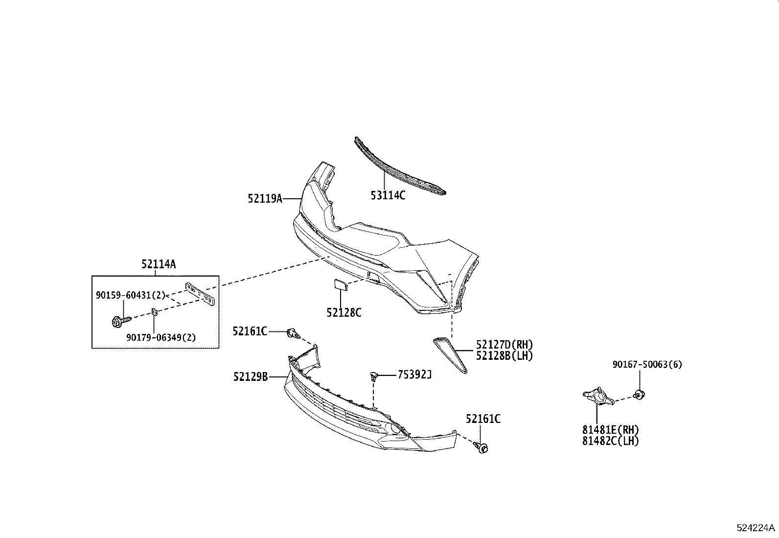Exploded illustration 524224A