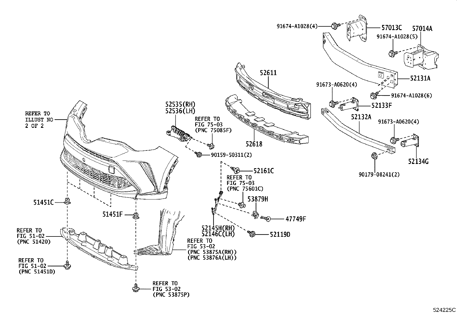 Exploded illustration 524225C