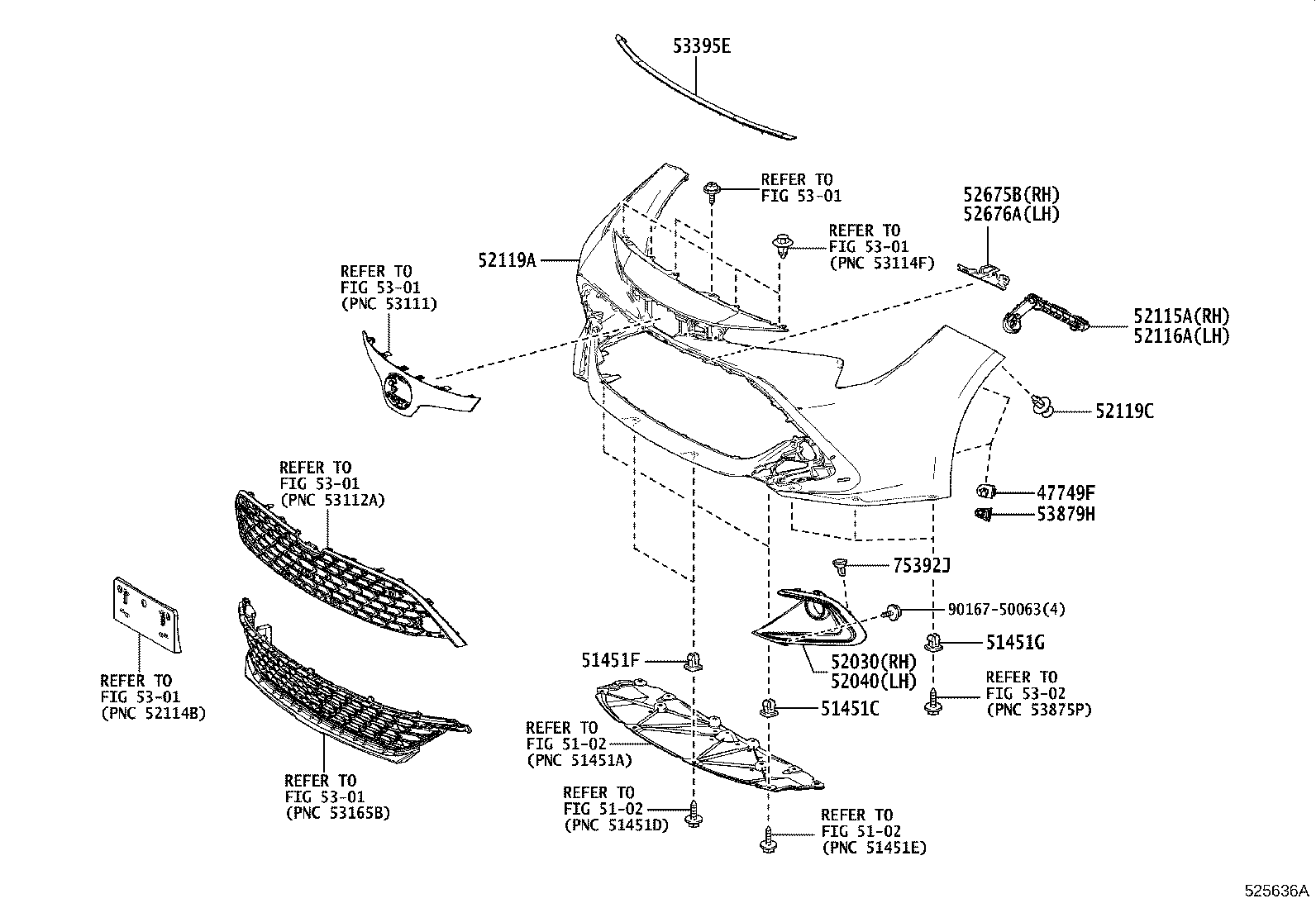 Exploded illustration 525636A