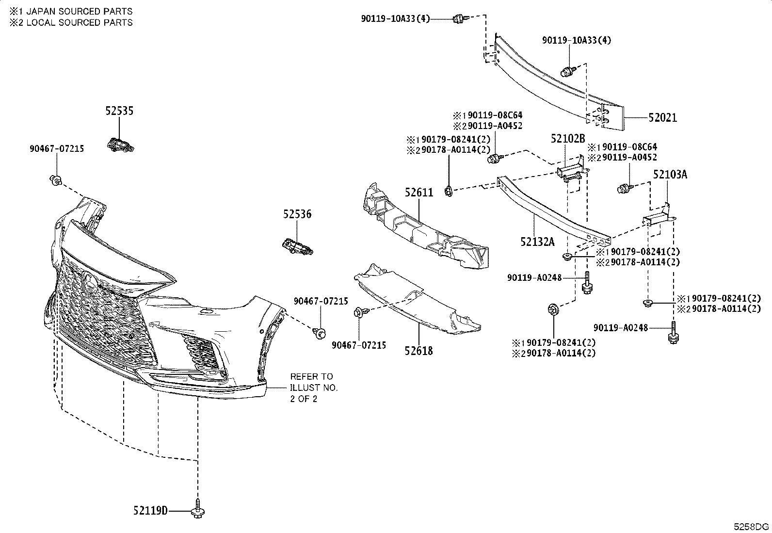 Exploded illustration 5258DG