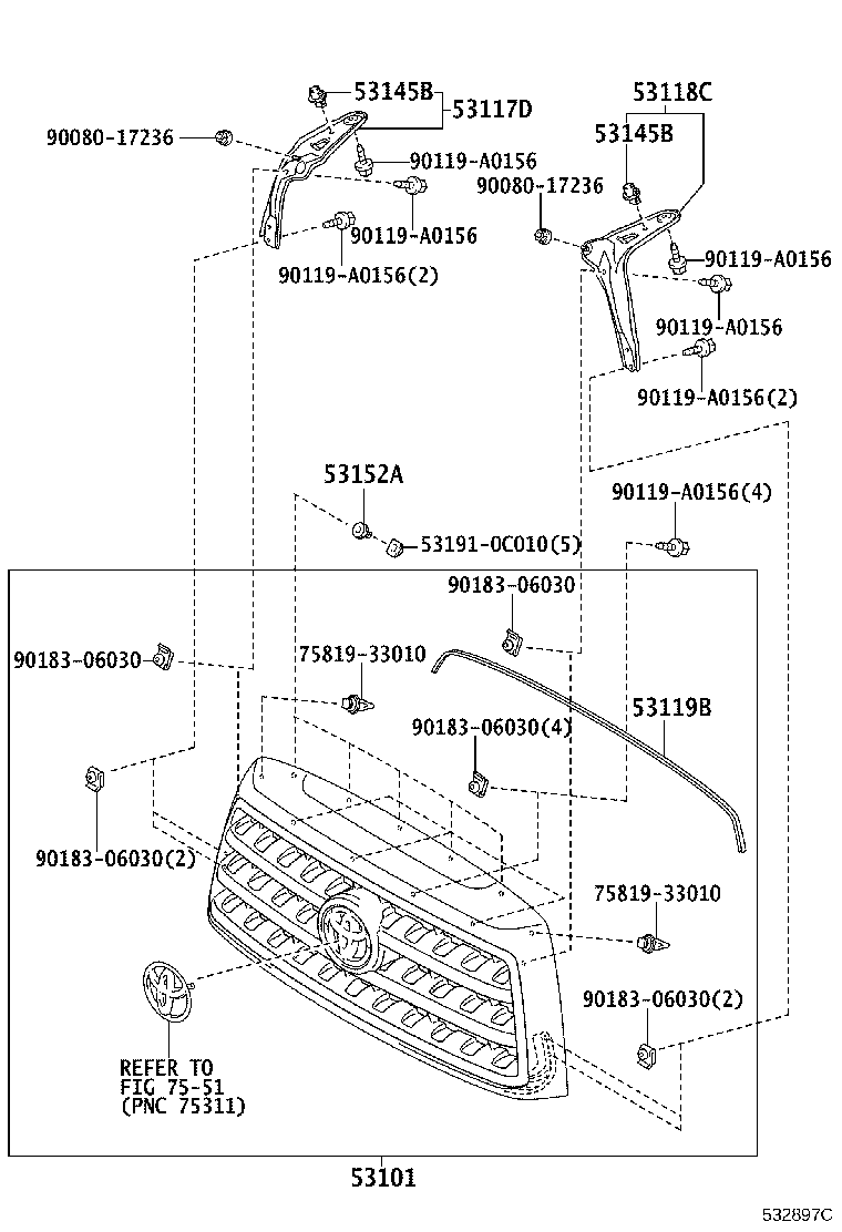 Exploded illustration 532897C
