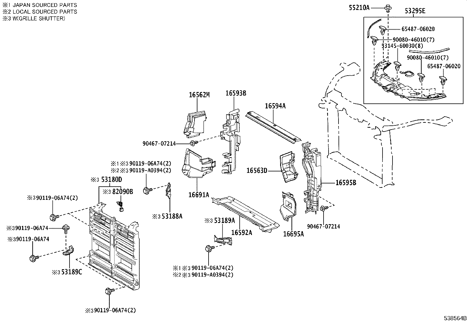 Exploded illustration 538564B