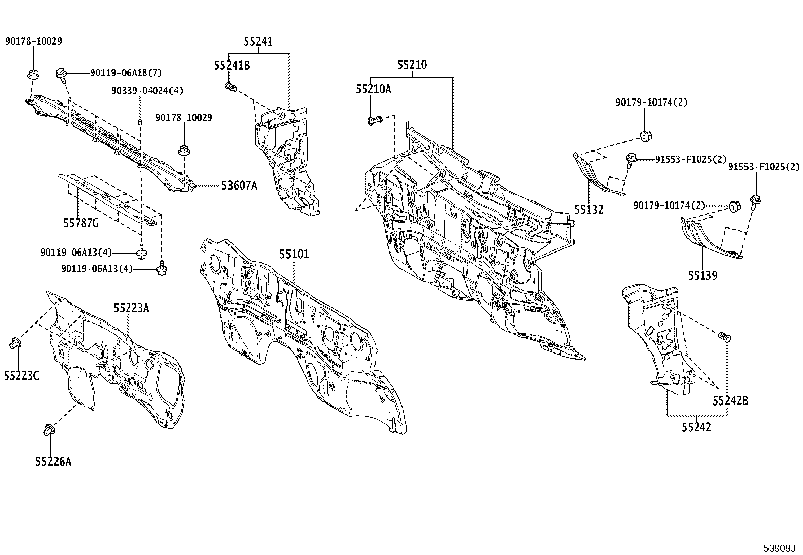 Exploded illustration 53909J