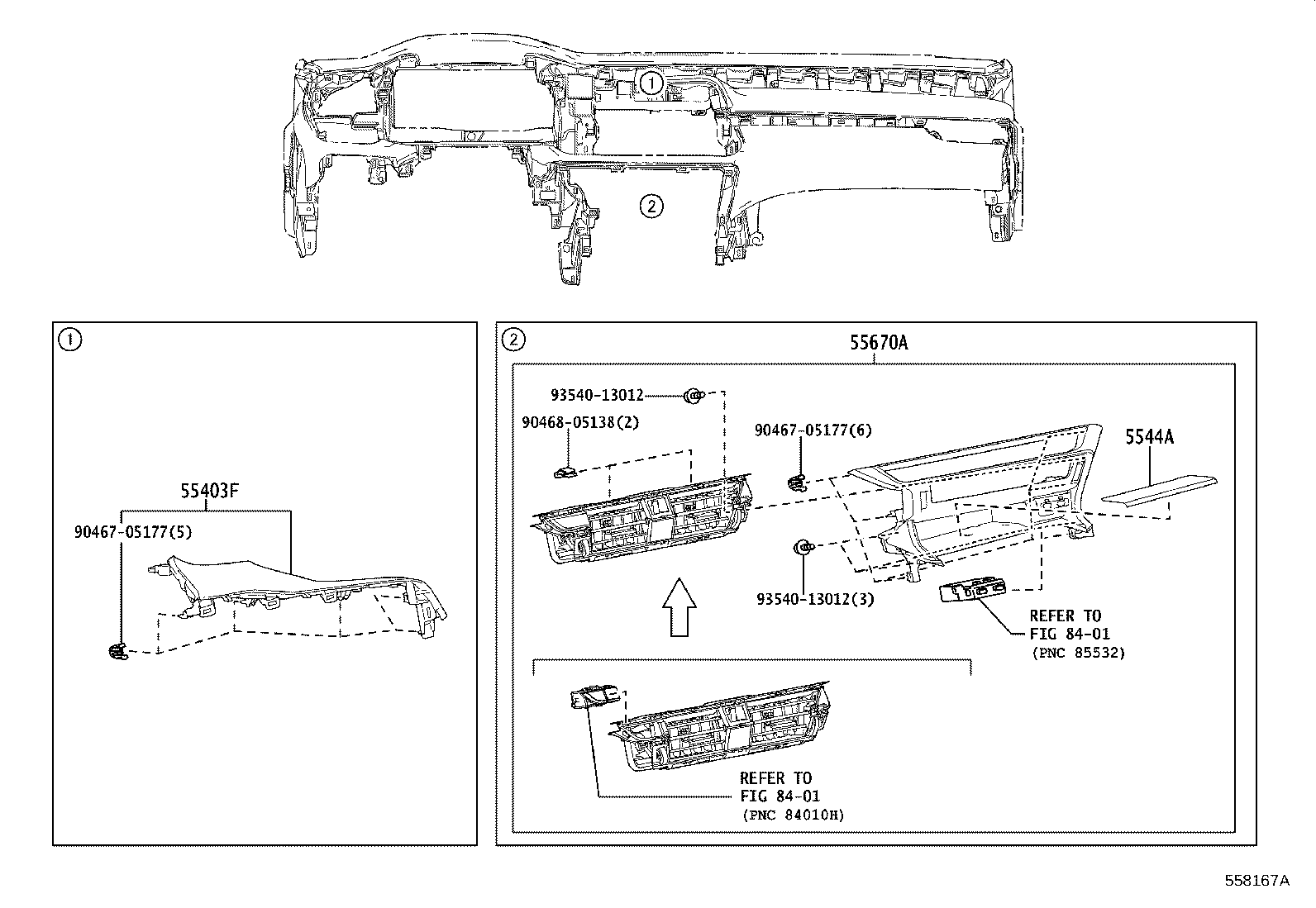 Exploded illustration 558167B