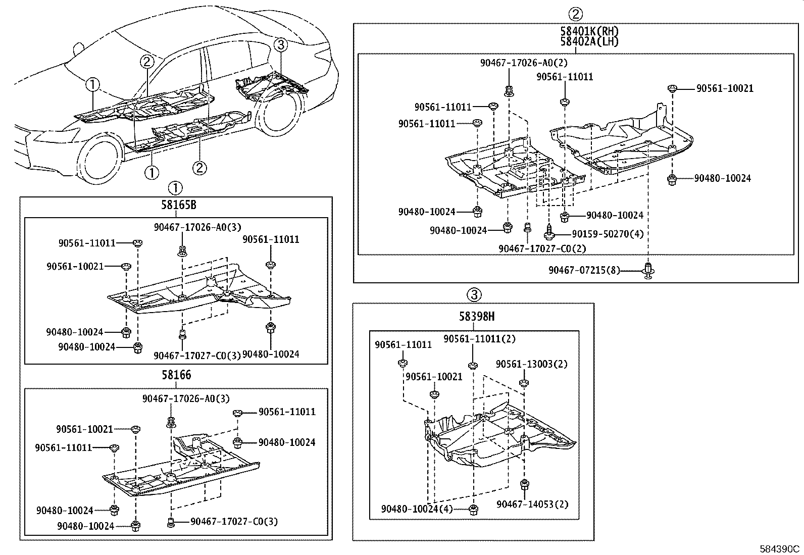Exploded illustration 584390C