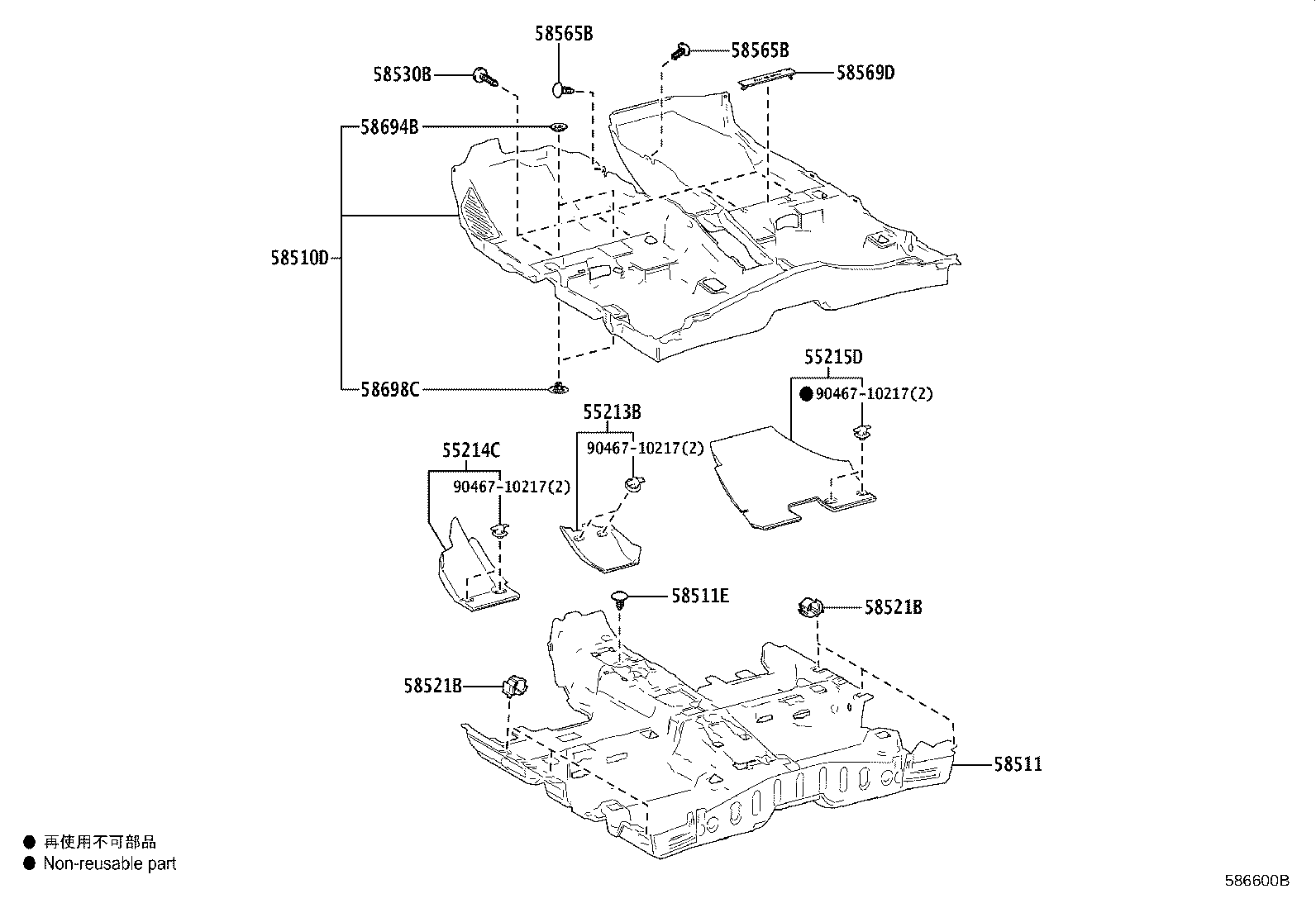 Exploded illustration 586600B