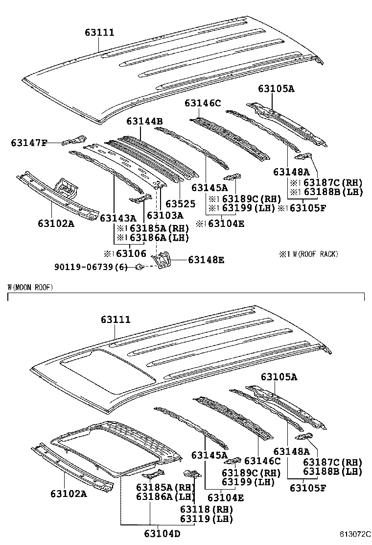 Exploded illustration 613072C