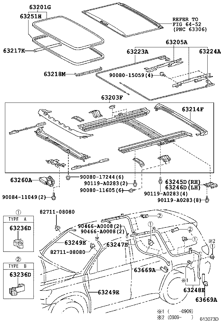 Exploded illustration 613073D