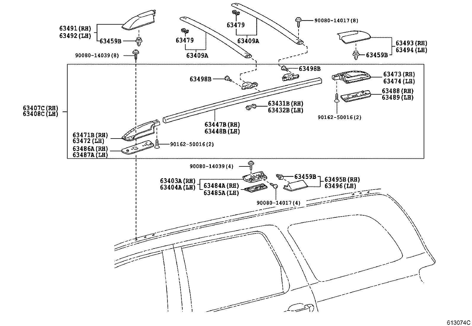 Exploded illustration 613074C