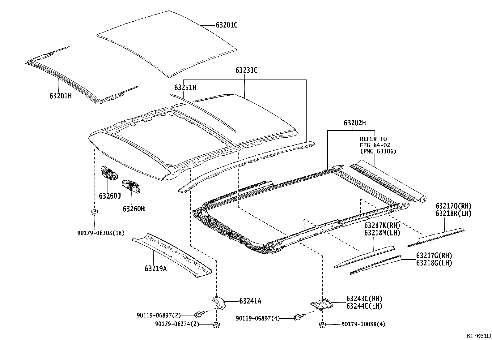 Exploded illustration 617661D