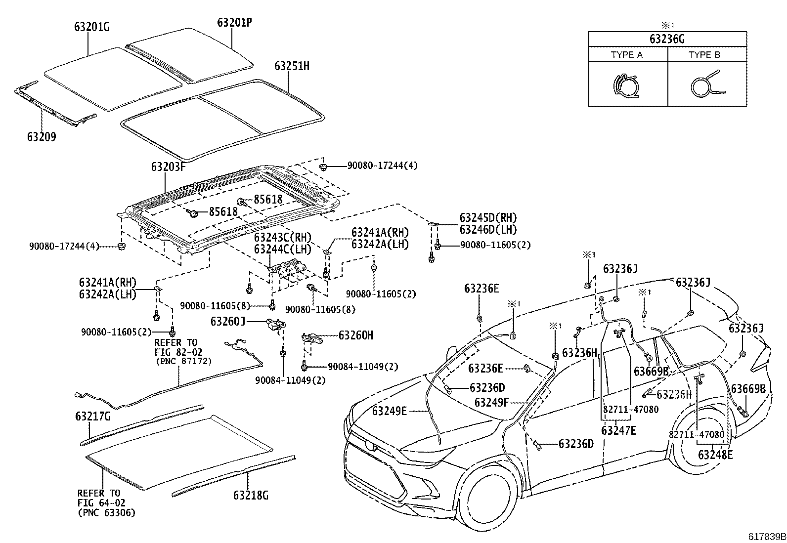Exploded illustration 617839B