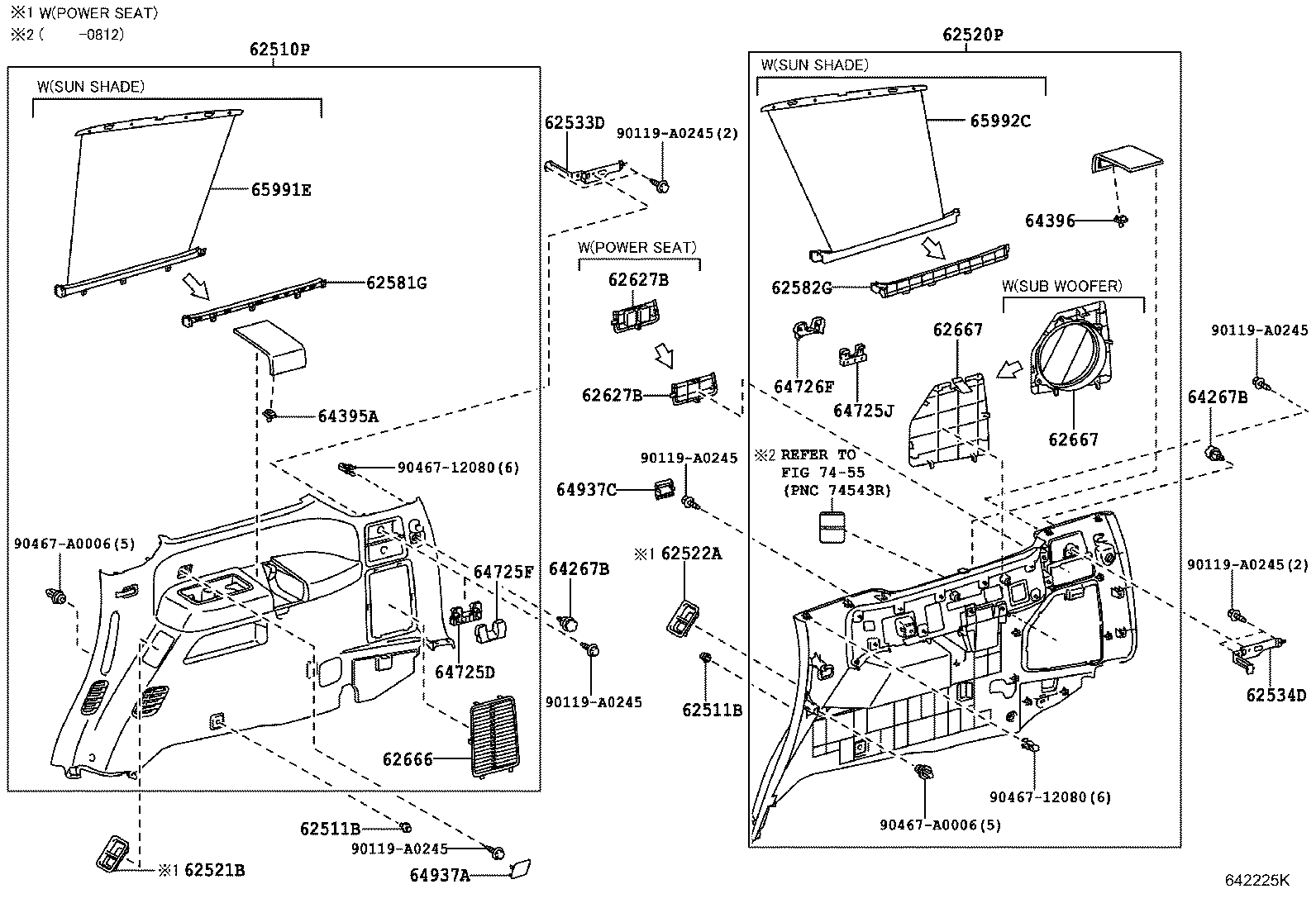 Exploded illustration 642225K
