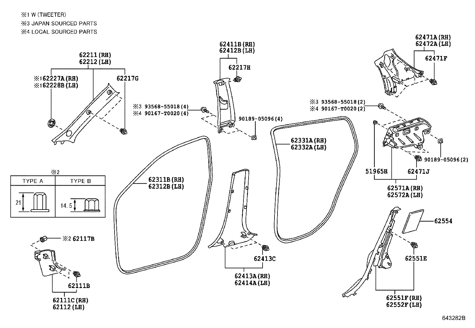 Exploded illustration 643282B