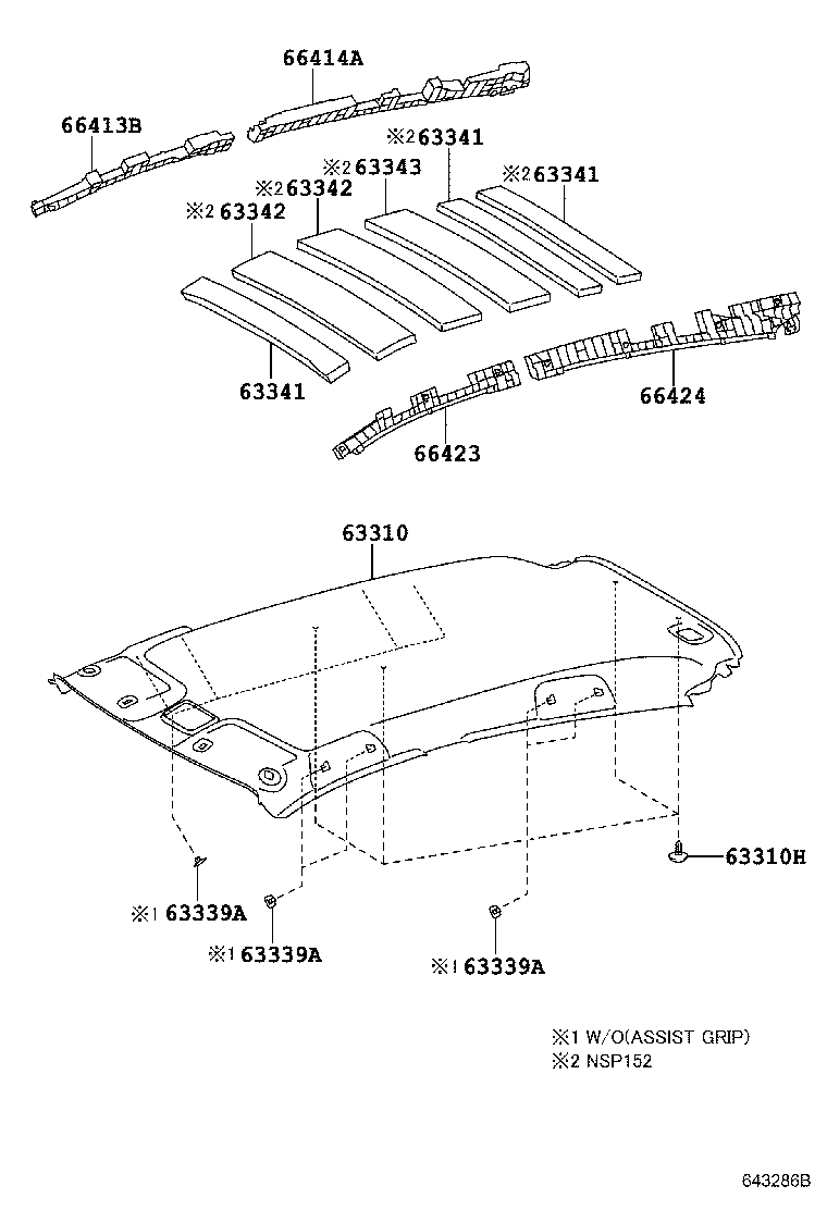 Exploded illustration 643286B