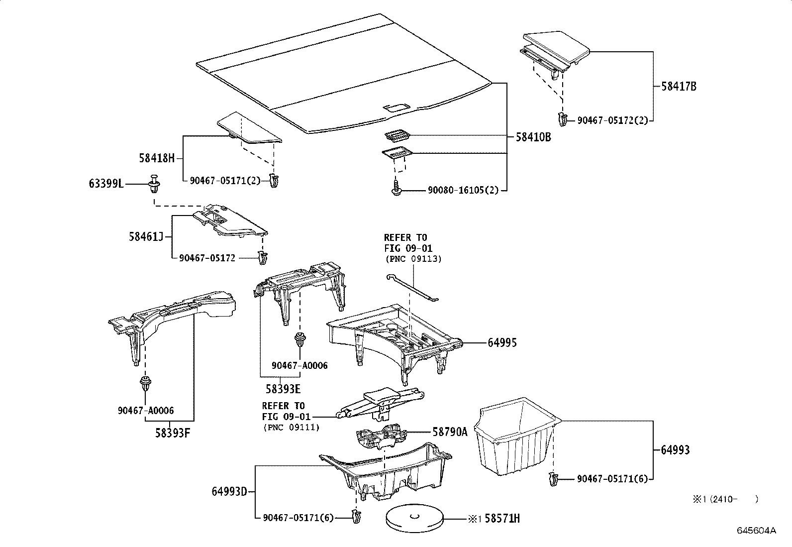 Exploded illustration 645604A