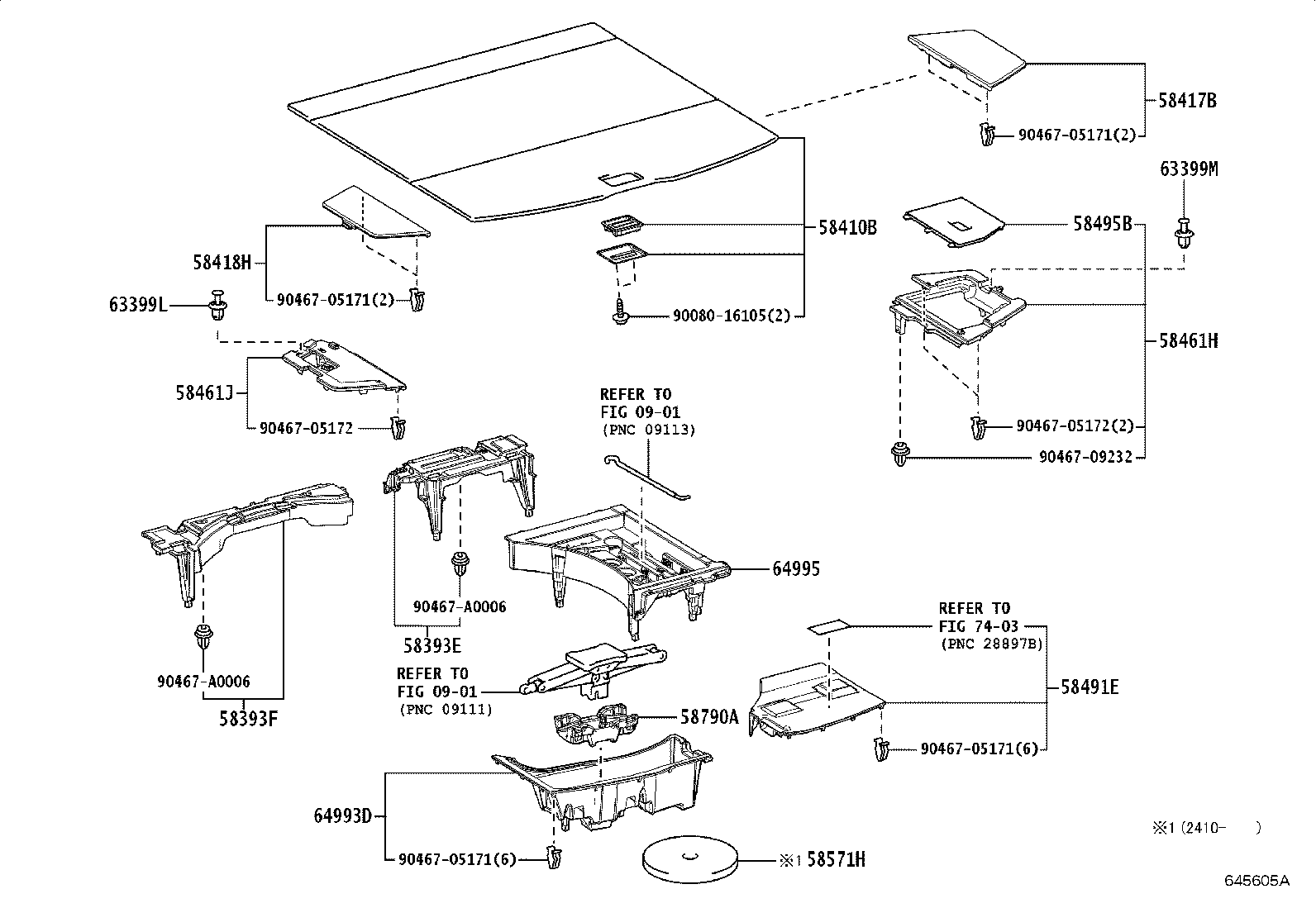 Exploded illustration 645605A