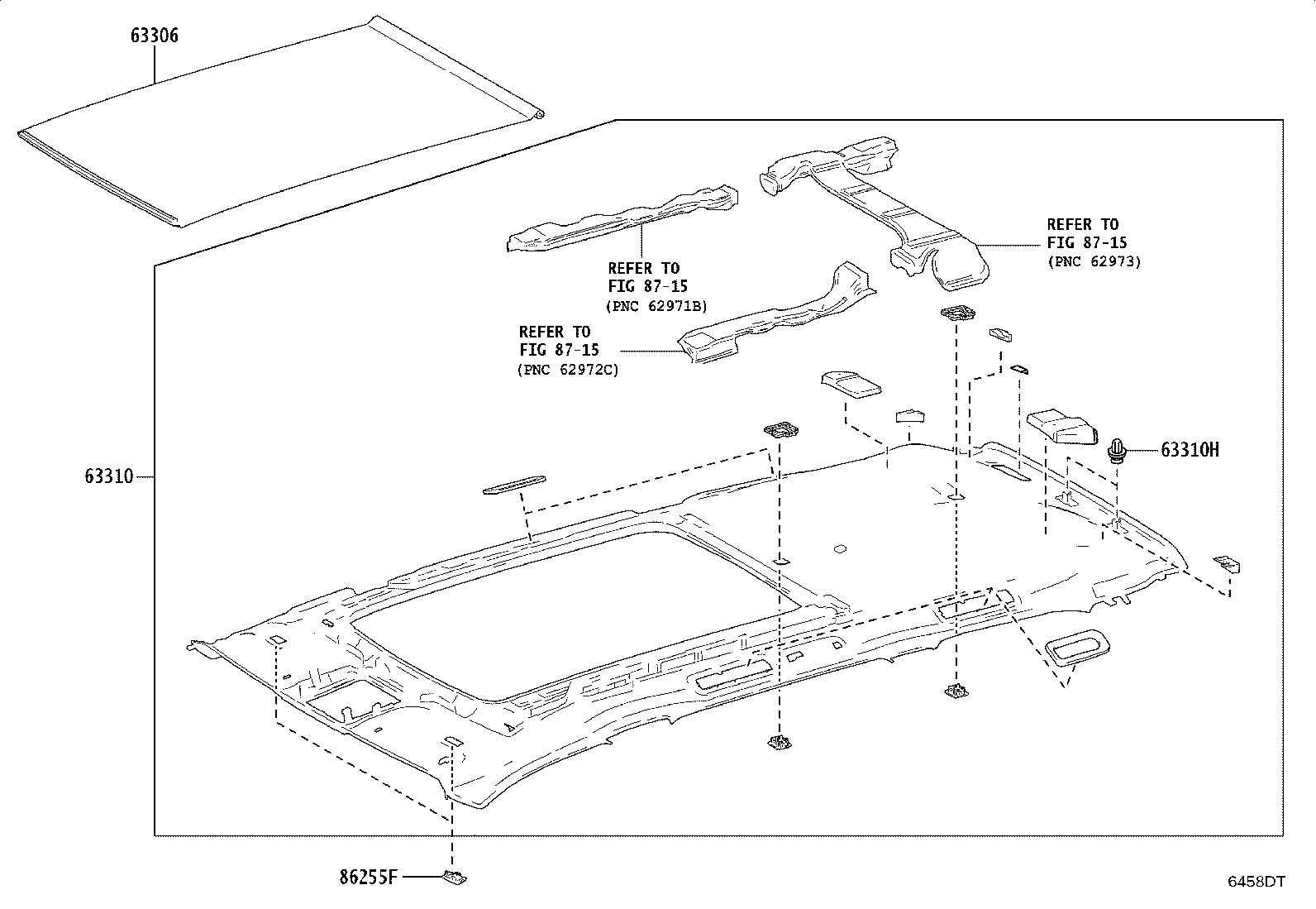 Exploded illustration 6458DT