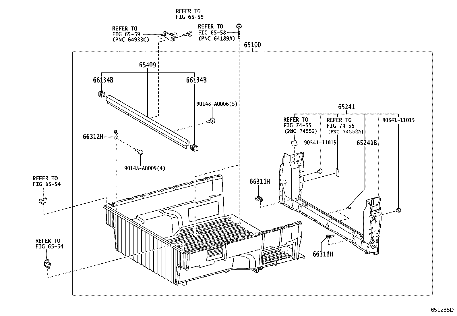 Exploded illustration 651285D
