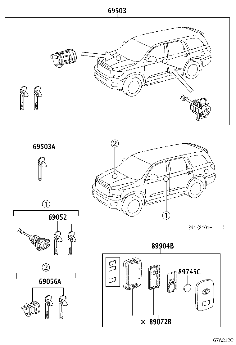Exploded illustration 67A312C