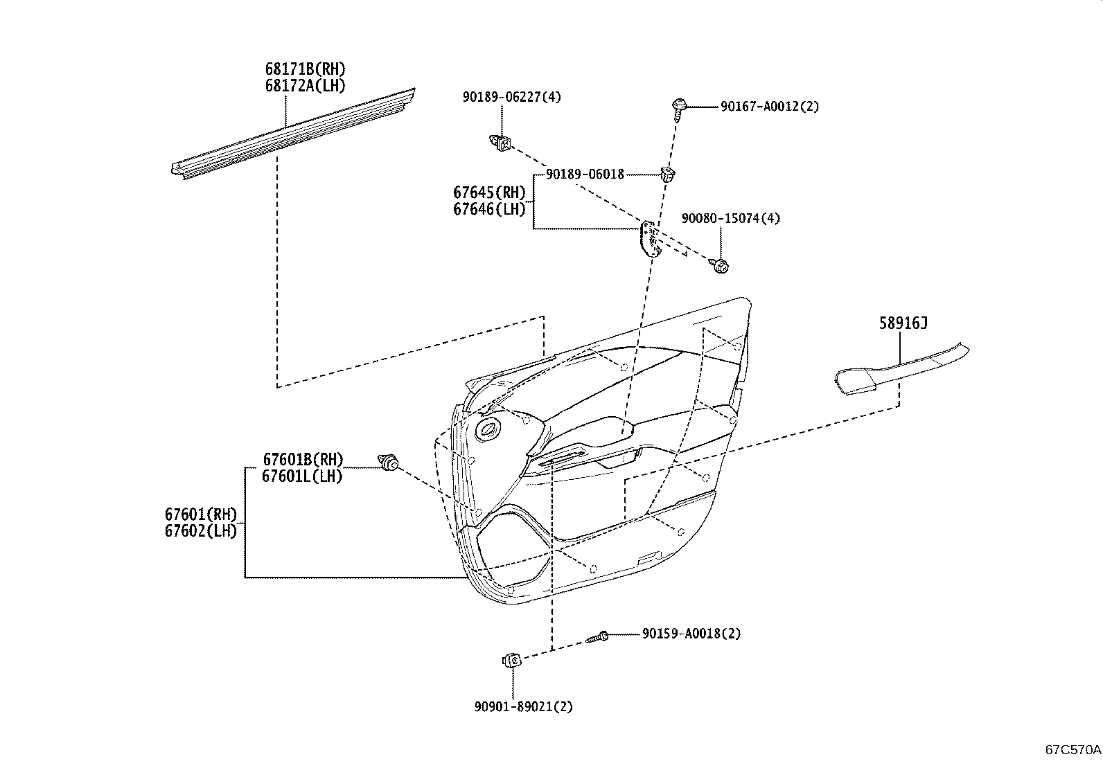 Exploded illustration 67C570A