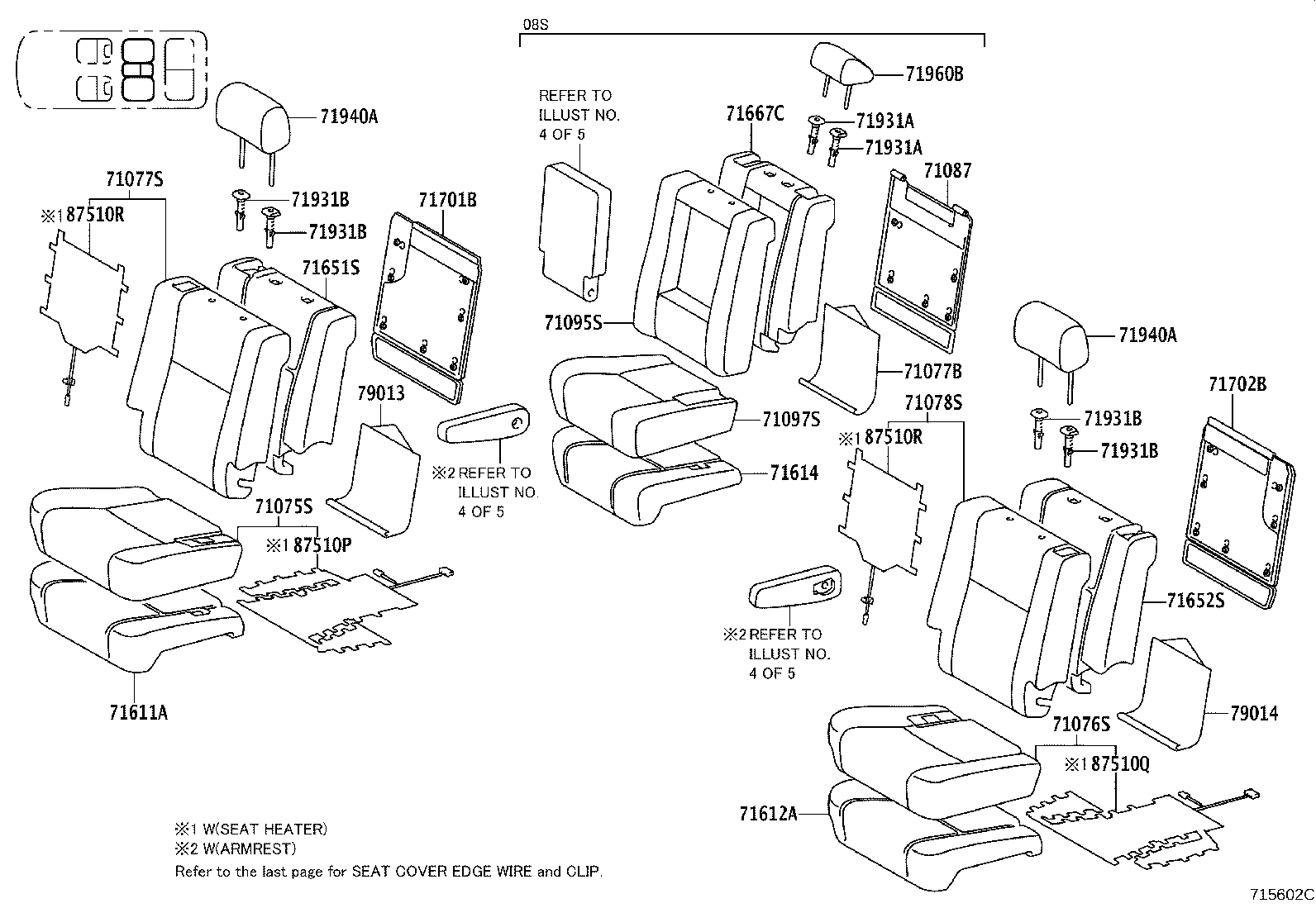 Exploded illustration 715602C