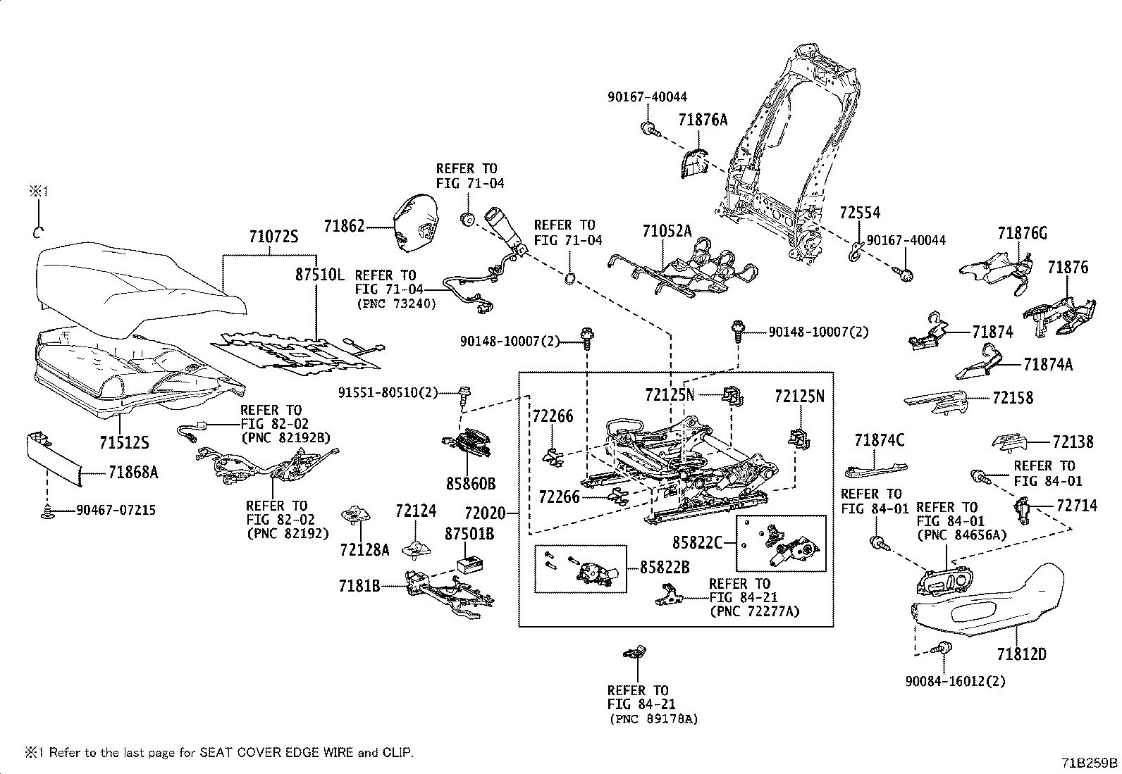 Exploded illustration 71B259B