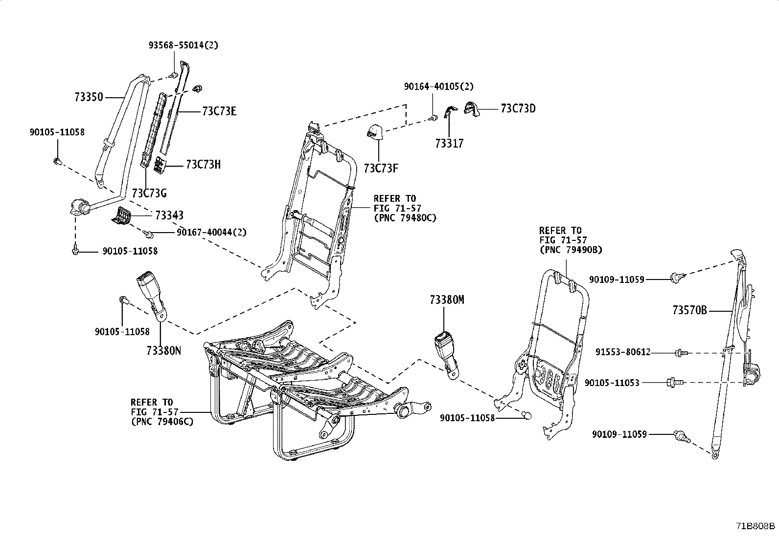 Exploded illustration 71B808B