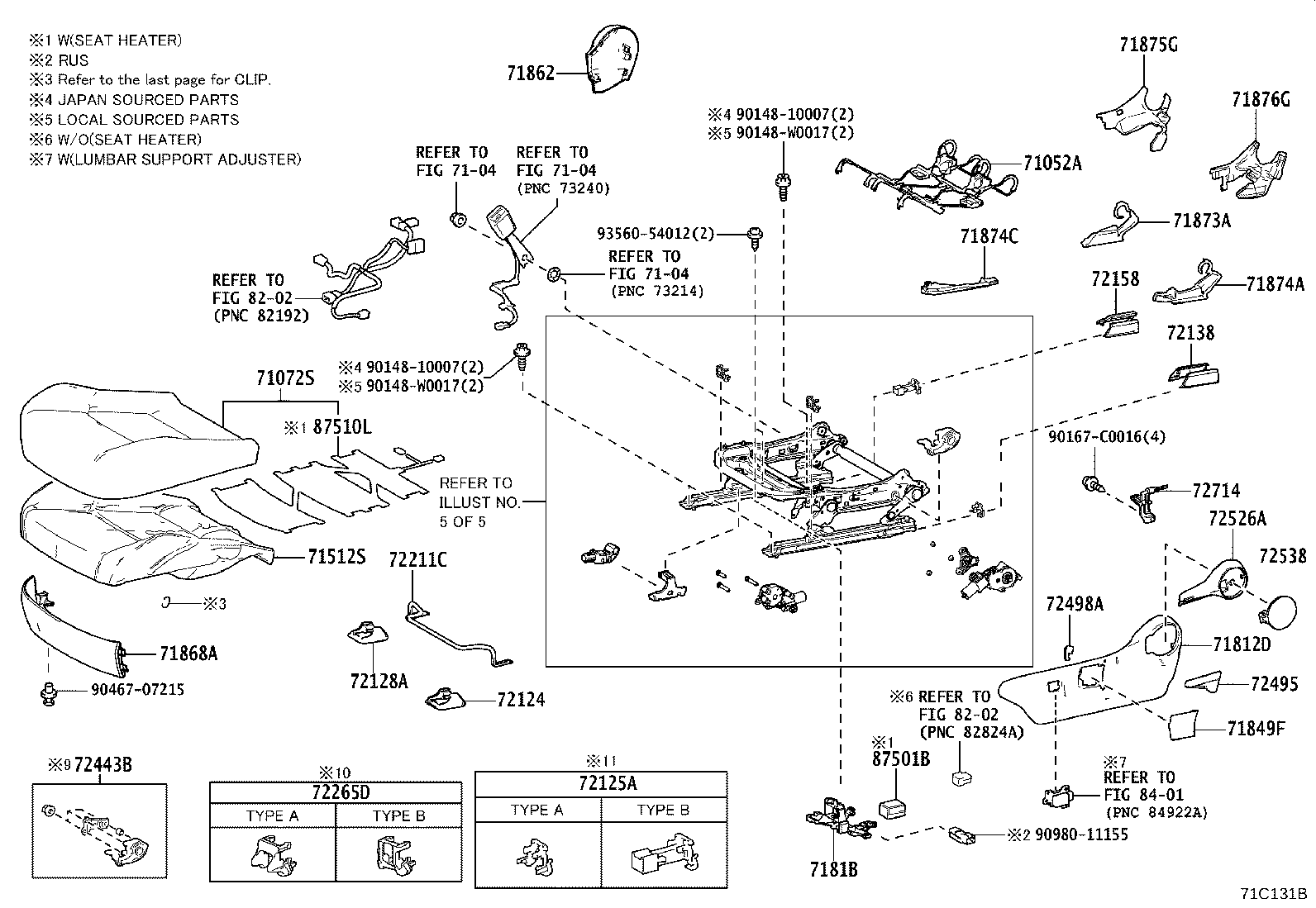 Exploded illustration 71C131B