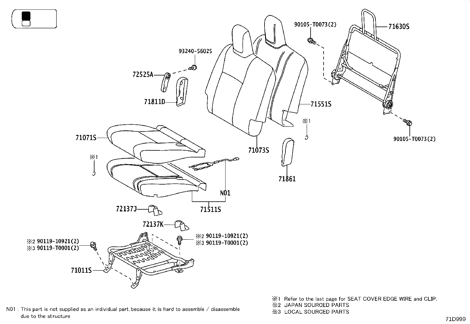 Exploded illustration 71D999