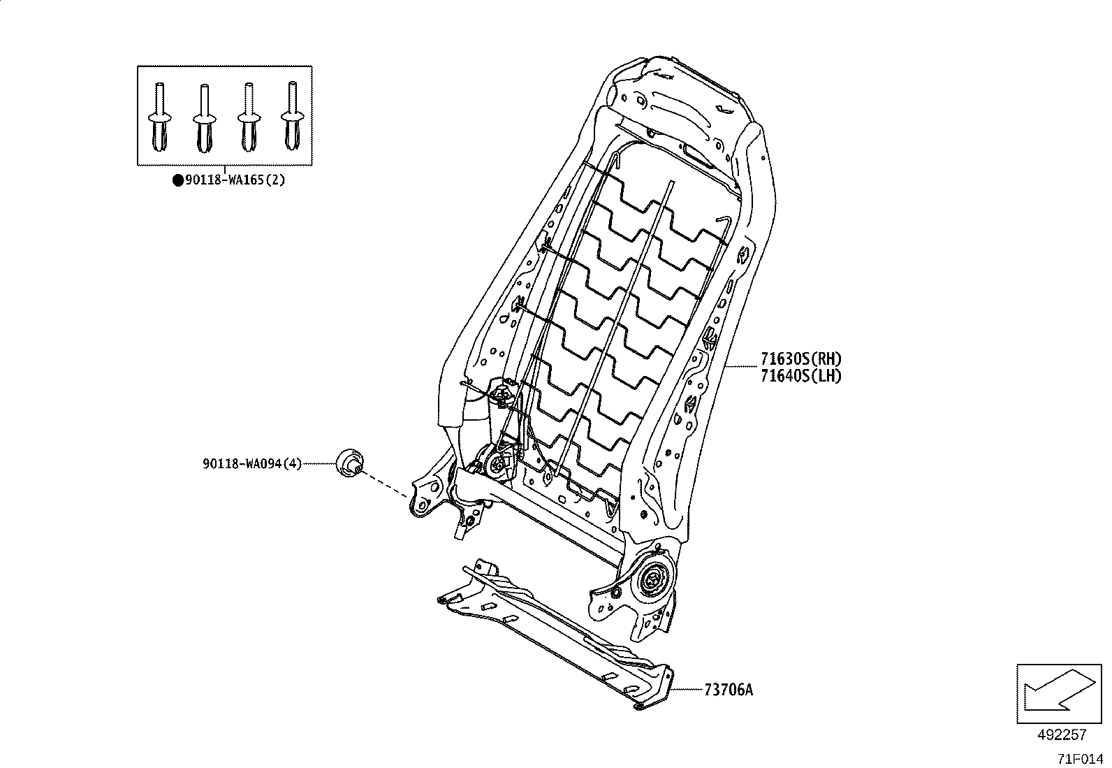 Exploded illustration 71F014