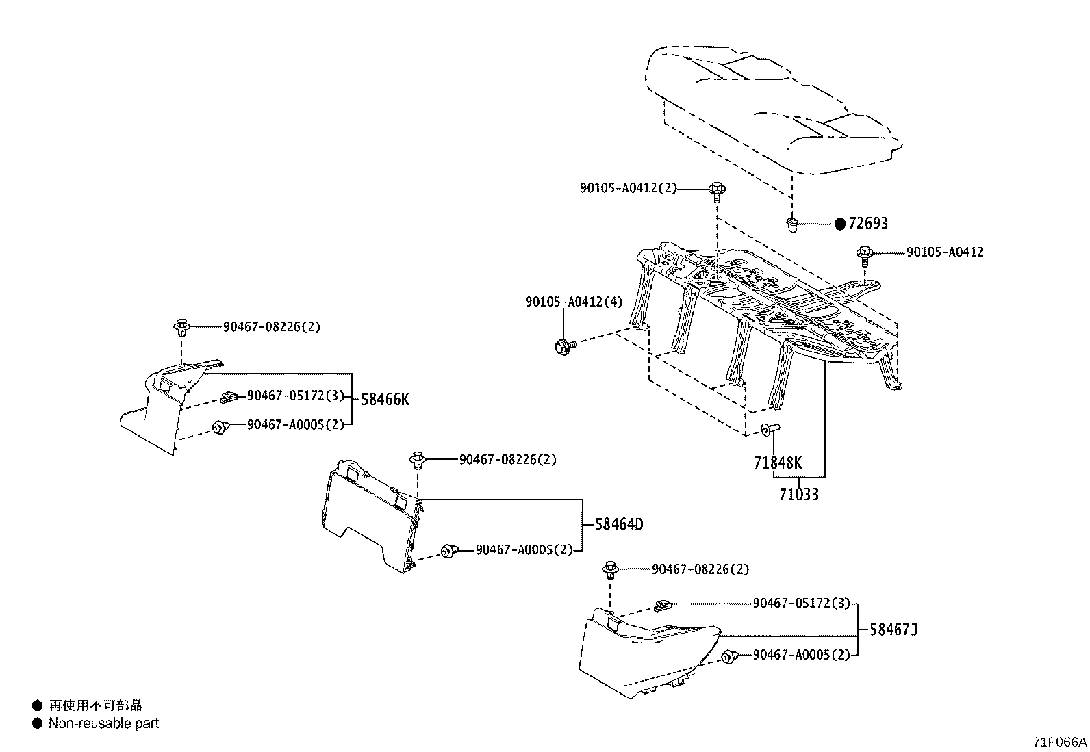 Exploded illustration 71F066A