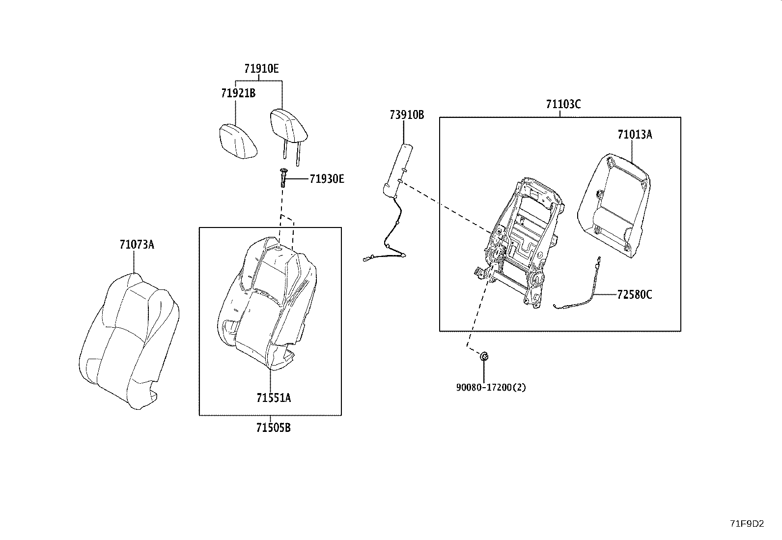 Exploded illustration 71F9D2