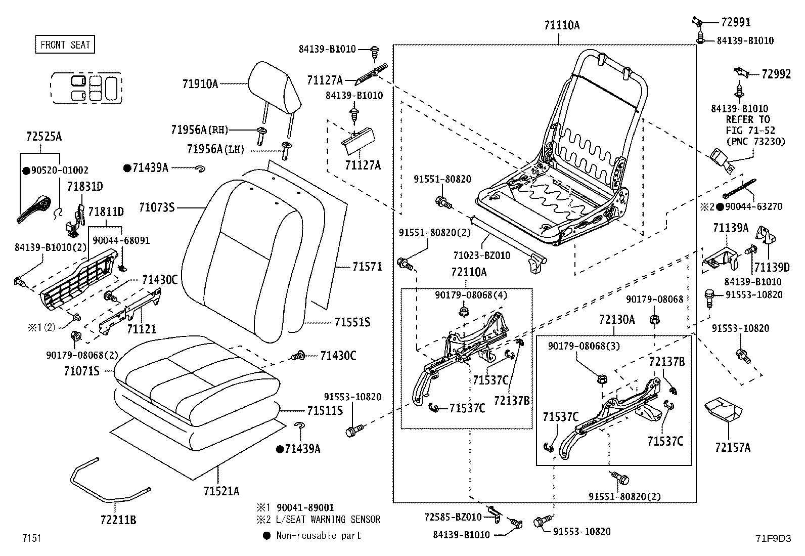 Exploded illustration 71F9D3